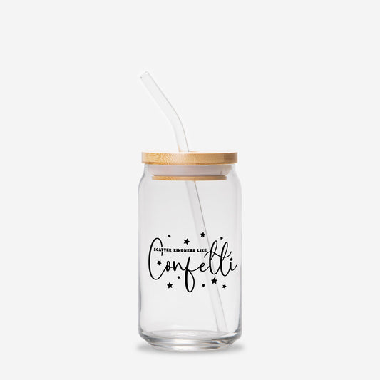 Kindness Confetti Glass Can