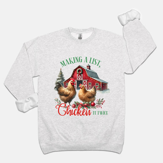 Christmas Chicken Unisex Crew Neck Sweatshirt