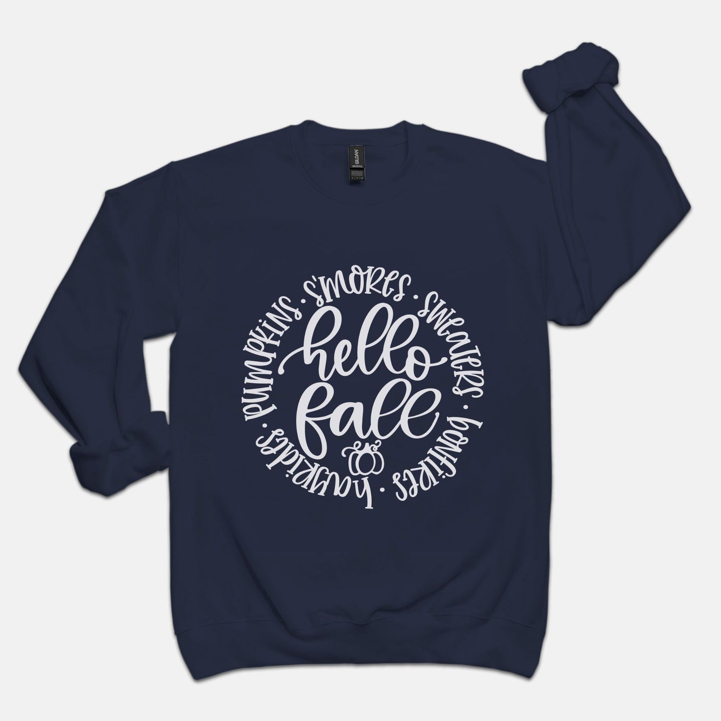 Hello Fall Dark Unisex Crew Neck Sweatshirt