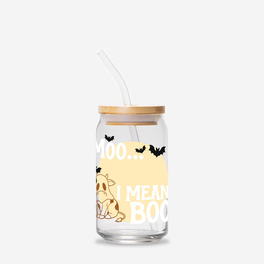 Moo...Book Glass Can