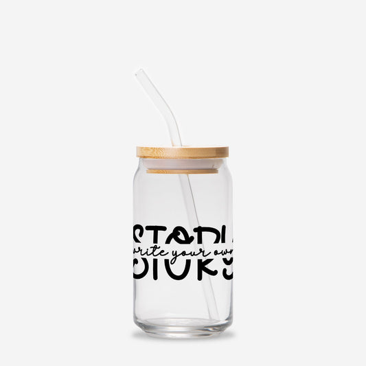 Write Your Own Story Glass Can