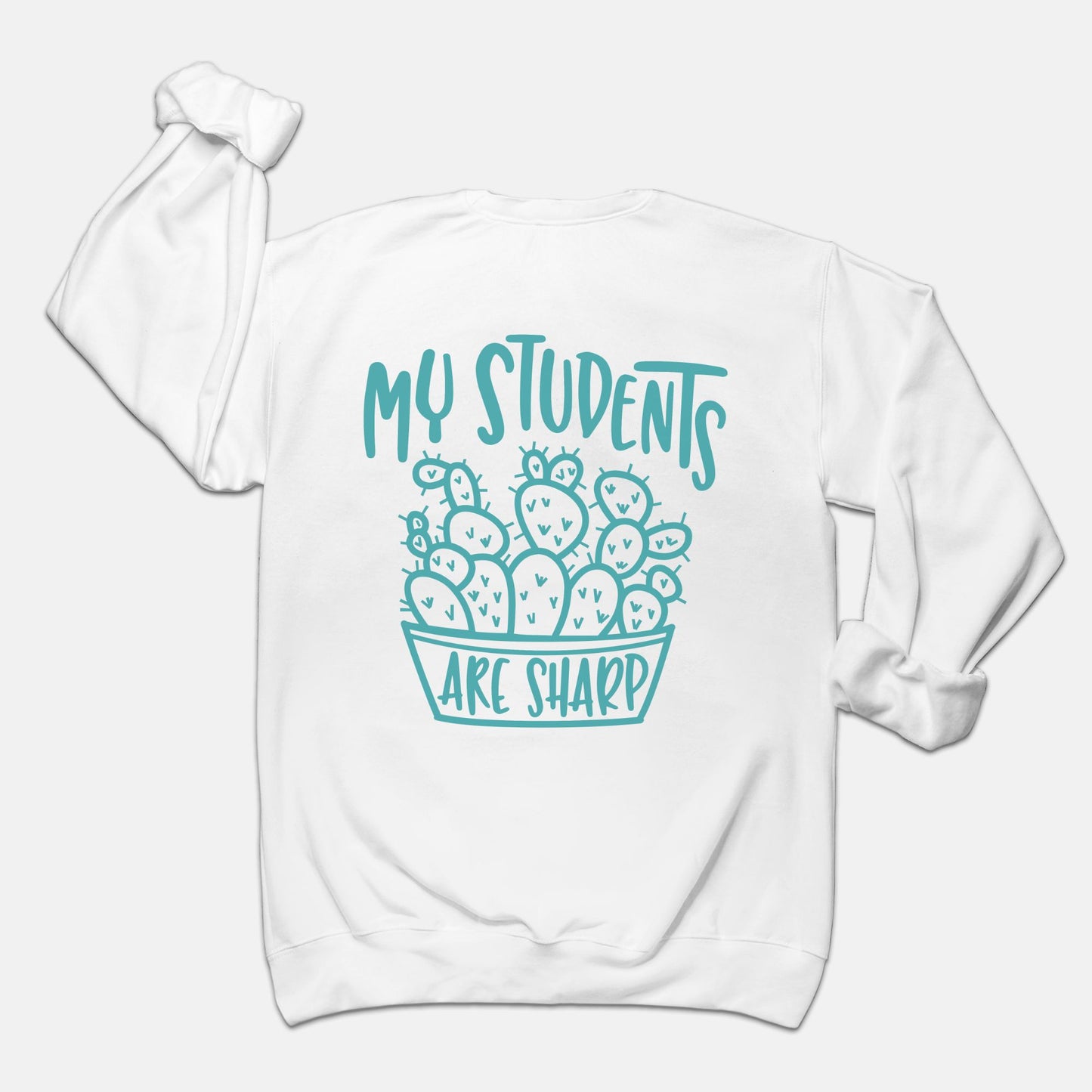 Sharp Students Catctus Unisex Crew Neck Sweatshirt