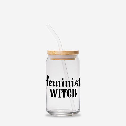 Feminist Witch Glass Can