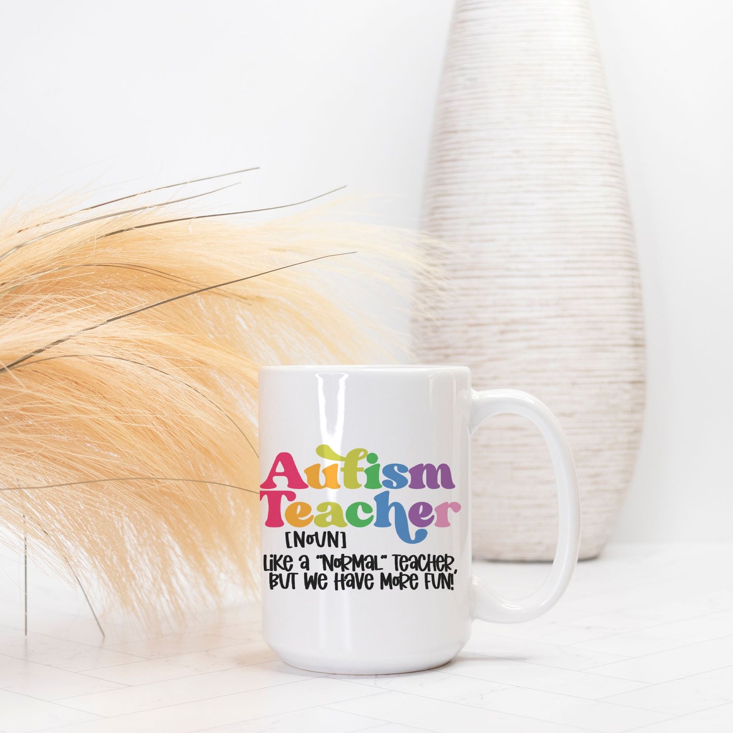 Autism Teacher Mug Deluxe 15oz.