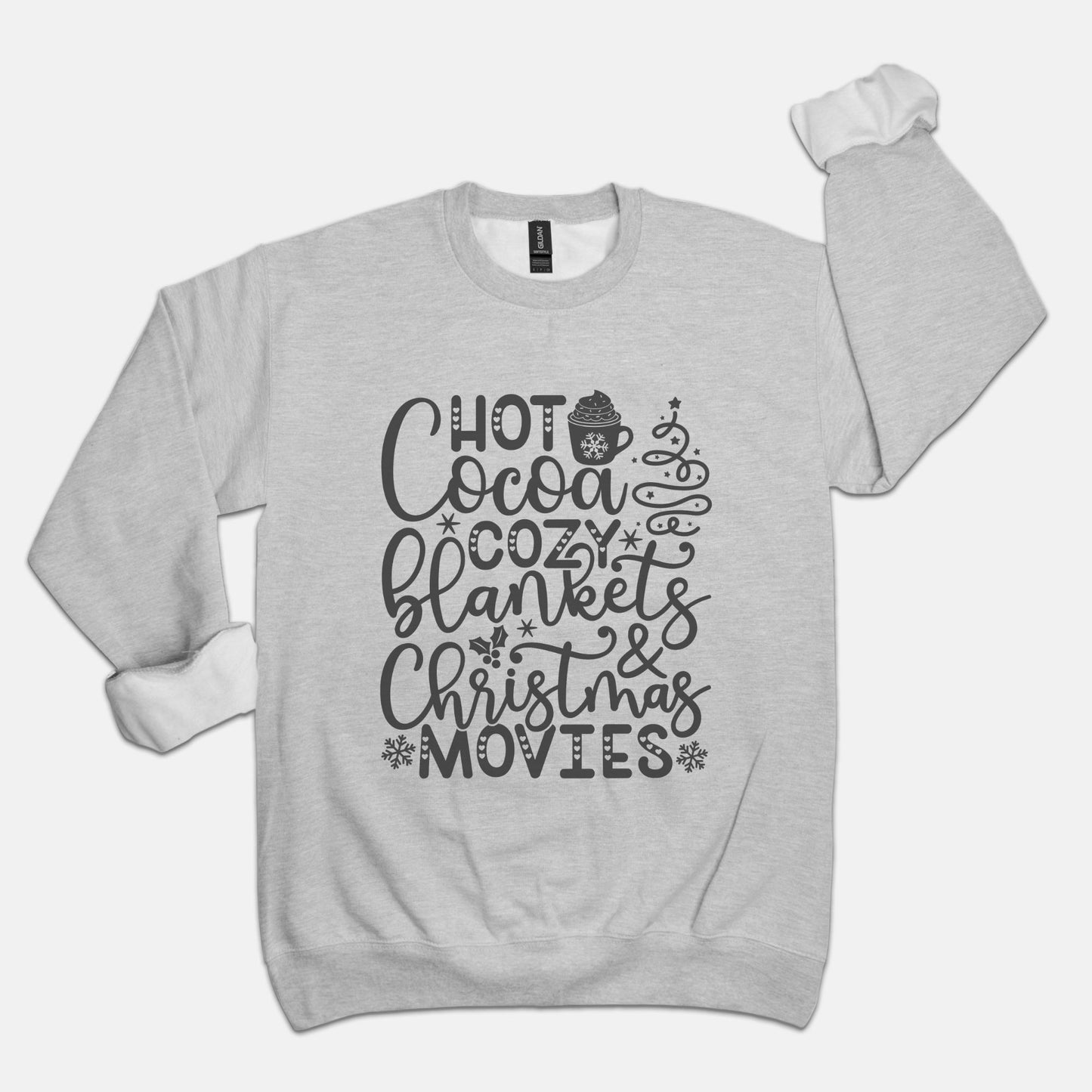 Cocoa, Cookies, Movies Unisex Crew Neck Sweatshirt