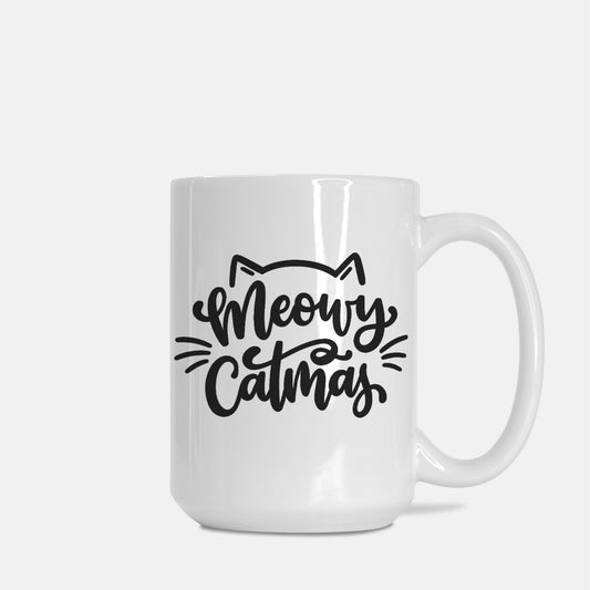 Meowy Catmas Mug Deluxe 15oz.