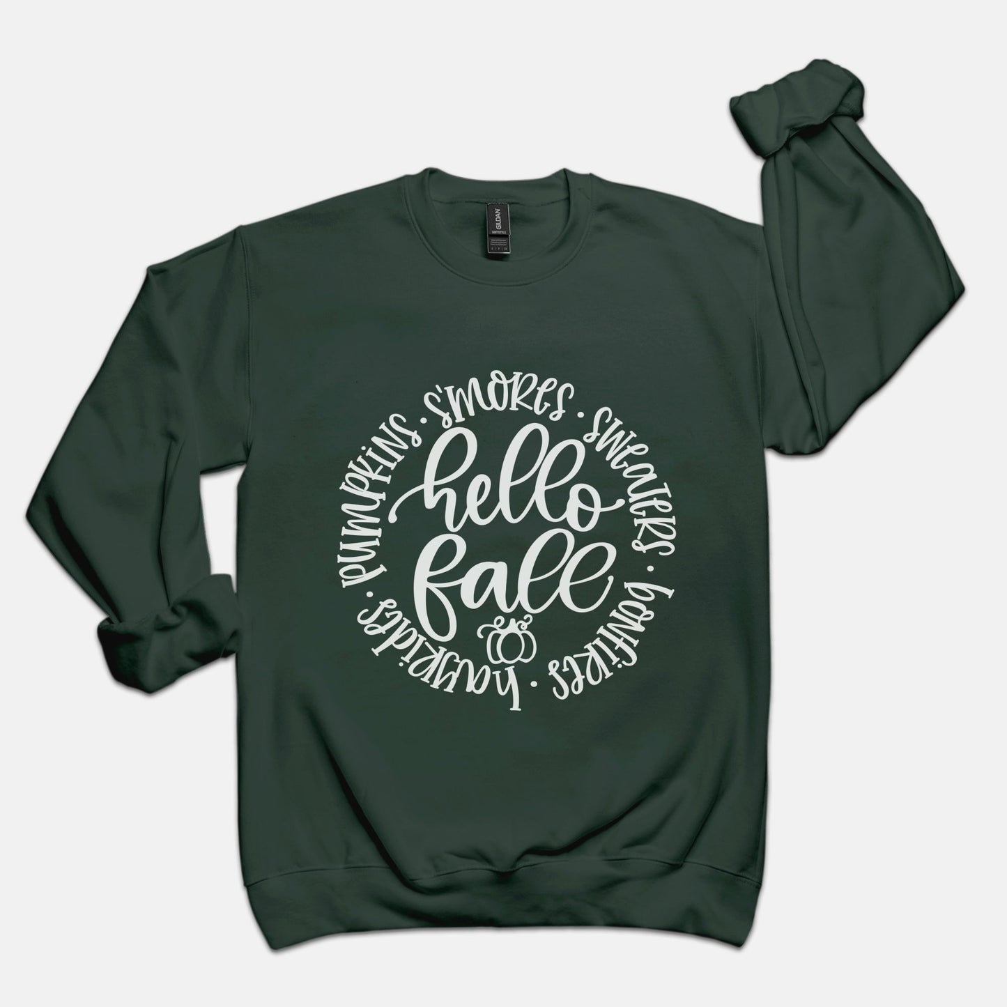 Hello Fall Dark Unisex Crew Neck Sweatshirt