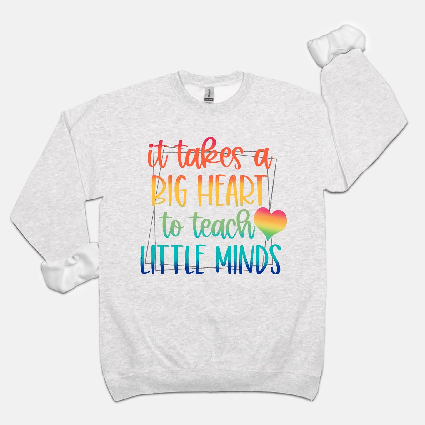 Teacher Big Heart Unisex Crew Neck Sweatshirt