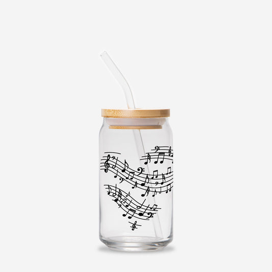 Music Heart Glass Can