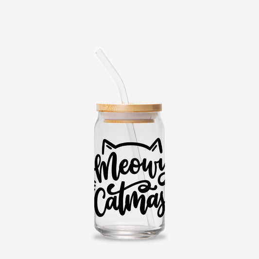 Meowy Catmas Glass Can