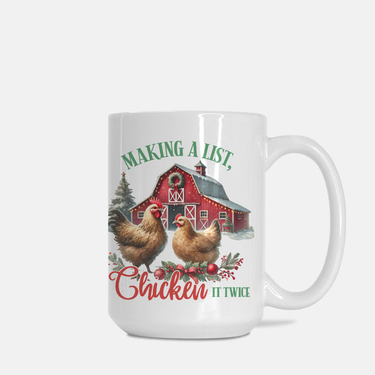 Chicken Christmas Mug Deluxe 15oz.