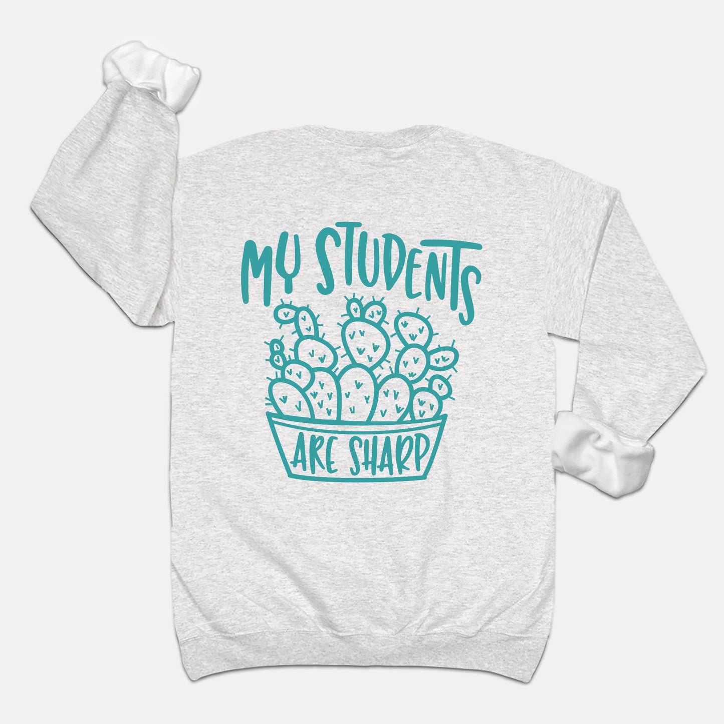 Sharp Students Catctus Unisex Crew Neck Sweatshirt